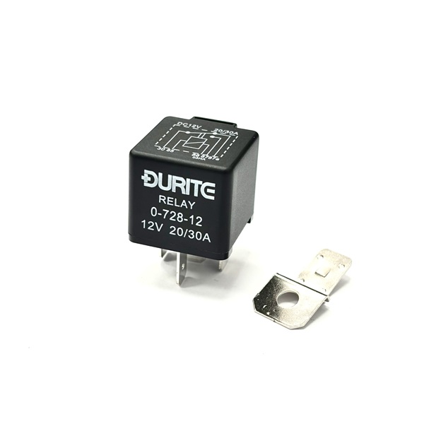 12v 5 Pin 20/30A Change Over Relay With Bracket - Durite (image for) 12v 5 Pin 20/30A Change Over Relay With Bracket - Durite