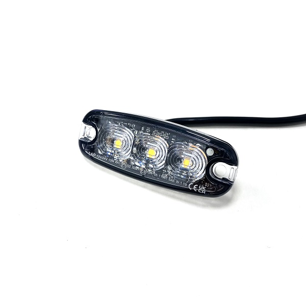 High Intensity 3 LED Flashing Warning Light R10 - 26 Flash Patterns - Red Amber Blue Green White (image for) High Intensity 3 LED Flashing Warning Light R10 - 26 Flash Patterns - Red Amber Blue Green White