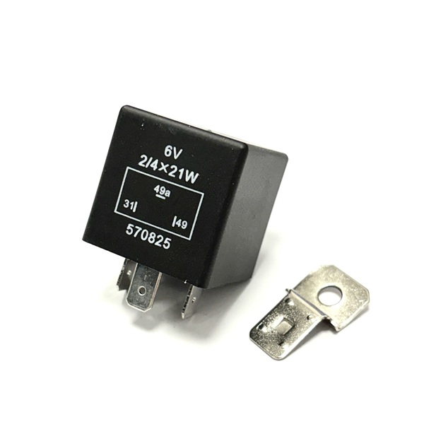 6v 3 Pin Flasher Unit Indicator Relay 2/4 x 21W (image for) 6v 3 Pin Flasher Unit Indicator Relay 2/4 x 21W