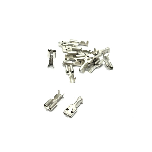 4.8mm Female Spade Terminal With Locking Tab - Tinned (image for) 4.8mm Female Spade Terminal With Locking Tab - Tinned