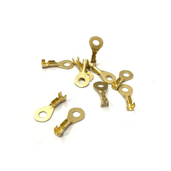 Non Insulated Brass Eyelet Ring Terminal - M4 Hole (image for) Non Insulated Brass Eyelet Ring Terminal - M4 Hole