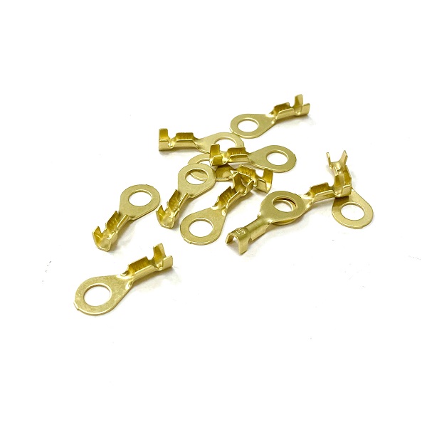 Non Insulated Brass Eyelet Ring Terminal - M5 Hole (image for) Non Insulated Brass Eyelet Ring Terminal - M5 Hole