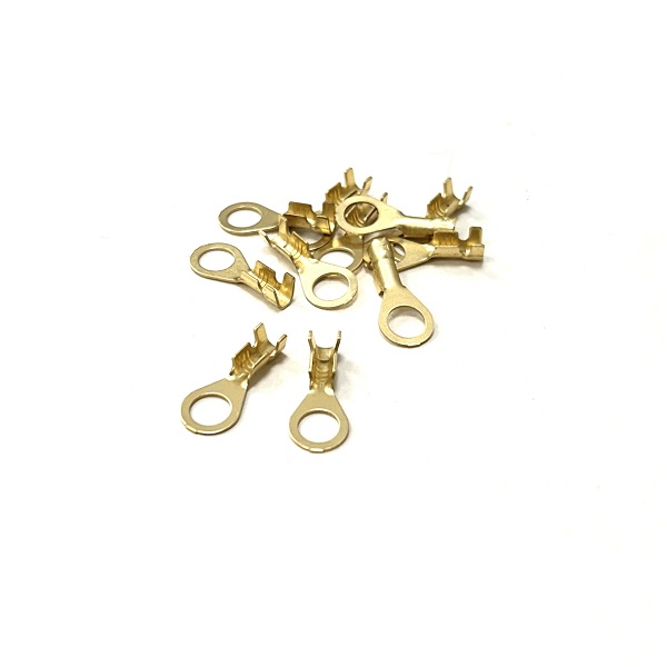 Non Insulated Brass Eyelet Ring Terminal - M6 Hole (image for) Non Insulated Brass Eyelet Ring Terminal - M6 Hole