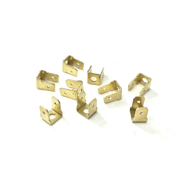 Right Angled Double 6.3mm Male Spade Lucar Terminal with M4 Hole (image for) Right Angled Double 6.3mm Male Spade Lucar Terminal with M4 Hole