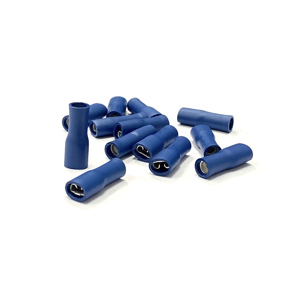 Blue Pre Insulated 4.8mm Female Spade Terminal - Fully Insulated (image for) Blue Pre Insulated 4.8mm Female Spade Terminal - Fully Insulated