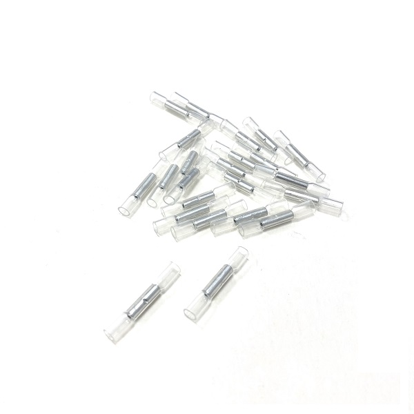 Clear Heat Shrink Butt Connector - Adhesive Lined (image for) Clear Heat Shrink Butt Connector - Adhesive Lined