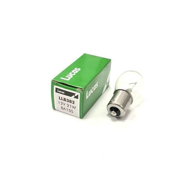 Lucas LLB382 - BA15S SCC 12V 21W Clear Bulb (image for) Lucas LLB382 - BA15S SCC 12V 21W Clear Bulb