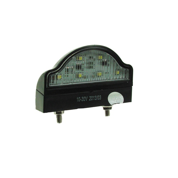 Universal LED Number Plate Lamp - 12/24v Black Plastic (image for) Universal LED Number Plate Lamp - 12/24v Black Plastic