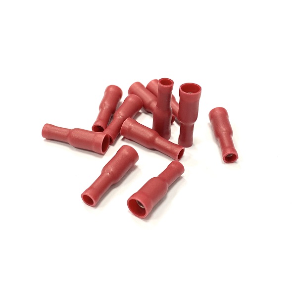 Red Pre Insulated Female Bullet Terminals - 4.0mm (image for) Red Pre Insulated Female Bullet Terminals - 4.0mm