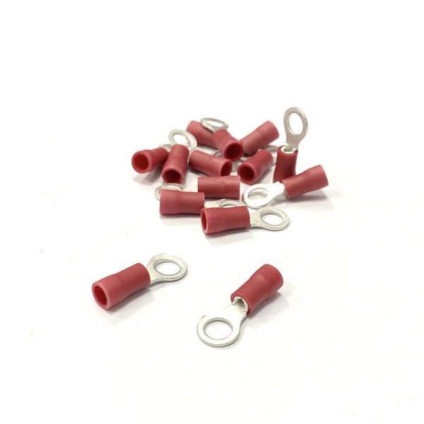 Red Eyelet Ring Terminals - 5.3mm Hole (image for) Red Eyelet Ring Terminals - 5.3mm Hole
