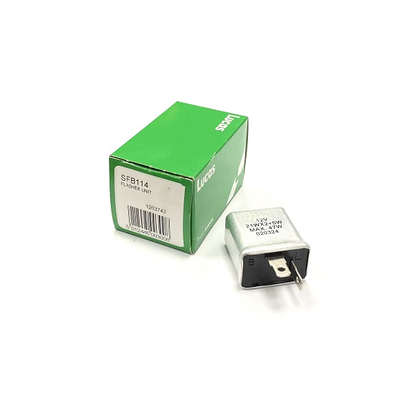 Lucas 12v 2 Pin Flasher Unit - Metal Can Indicator Relay 47W (image for) Lucas 12v 2 Pin Flasher Unit - Metal Can Indicator Relay 47W