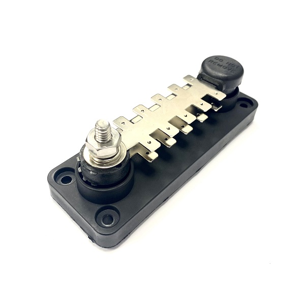 20 Way Black Tab Type Bus Bar 120A - TTB720N14 (image for) 20 Way Black Tab Type Bus Bar 120A - TTB720N14