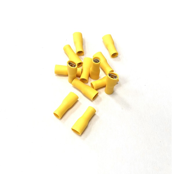Yellow Fully Insulated 6.3mm Female Spade Terminal (image for) Yellow Fully Insulated 6.3mm Female Spade Terminal